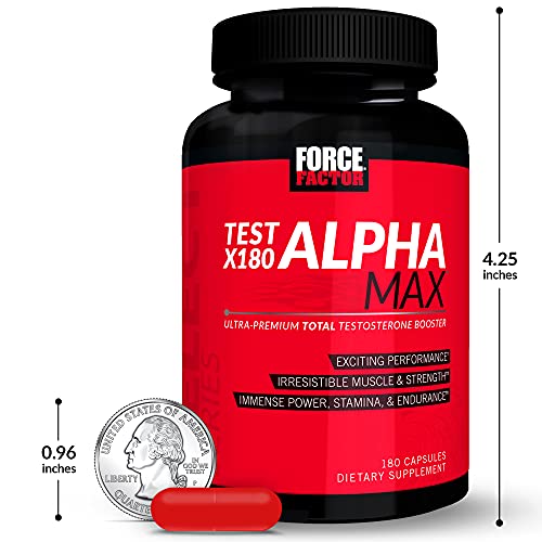 FORCE FACTOR Test X180 Alpha Max, 2-Pack, Total Testosterone and Nitric Oxide Booster Force Factor buy supplements canada