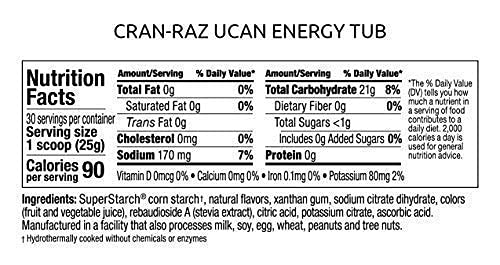 UCAN Energy Powder, Cran-Raz, Keto, Sugar-Free Pre & Post Workout for Men & Women UCAN buy supplements canada