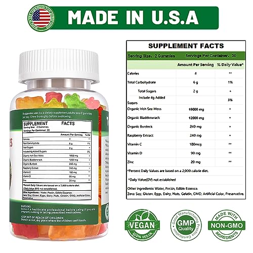 Tary Nally Sea Moss Gummies, Organic Irish Sea Moss Gummies for Adults & Kids Tary Nally buy supplements canada
