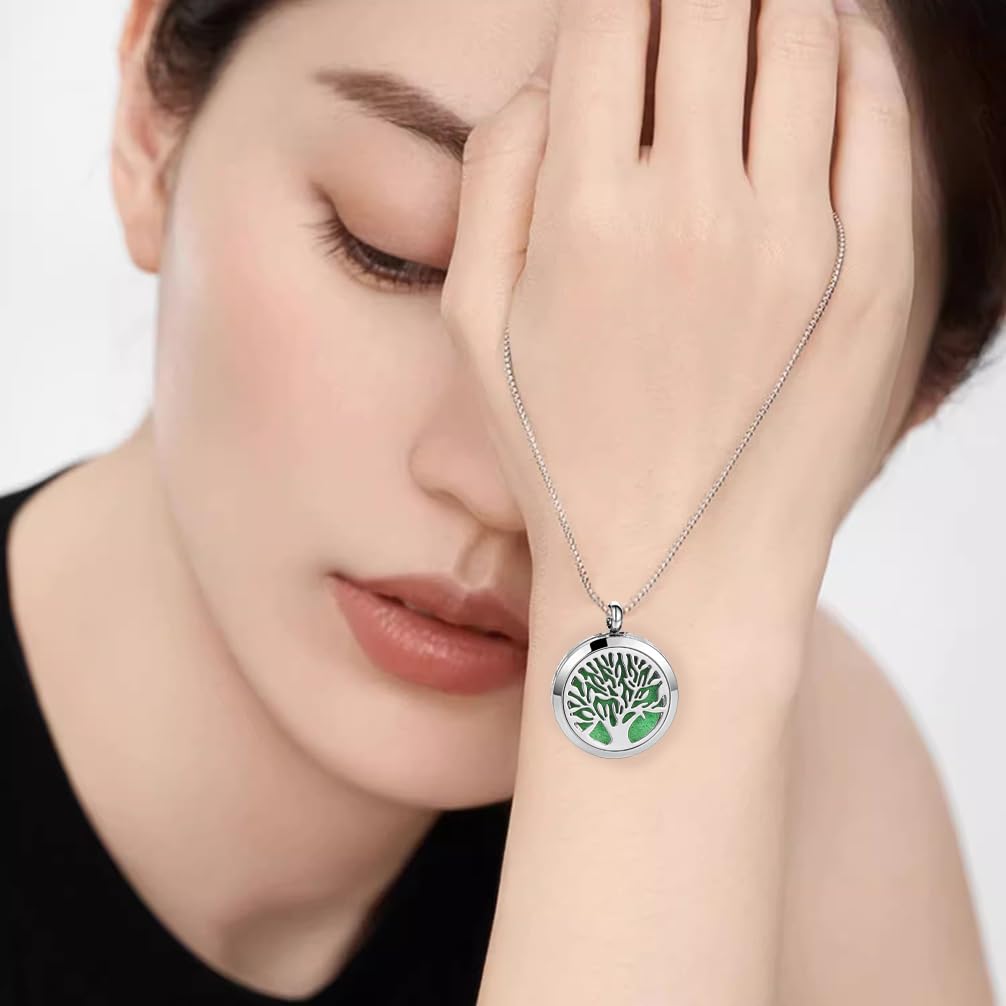 Aromatherapy Essential Oil Diffuser Necklace Tree of Life Cloud Design Stainless Steel Locket JEAN SMILE buy supplements canada