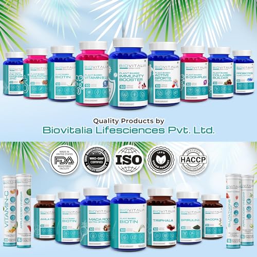 Biovitalia Plant Based Collagen Builder Capsule with Biotin & Vitamin C | Dietary Supplement for Men & Women BIOVITALIA ORGANICS buy supplements canada