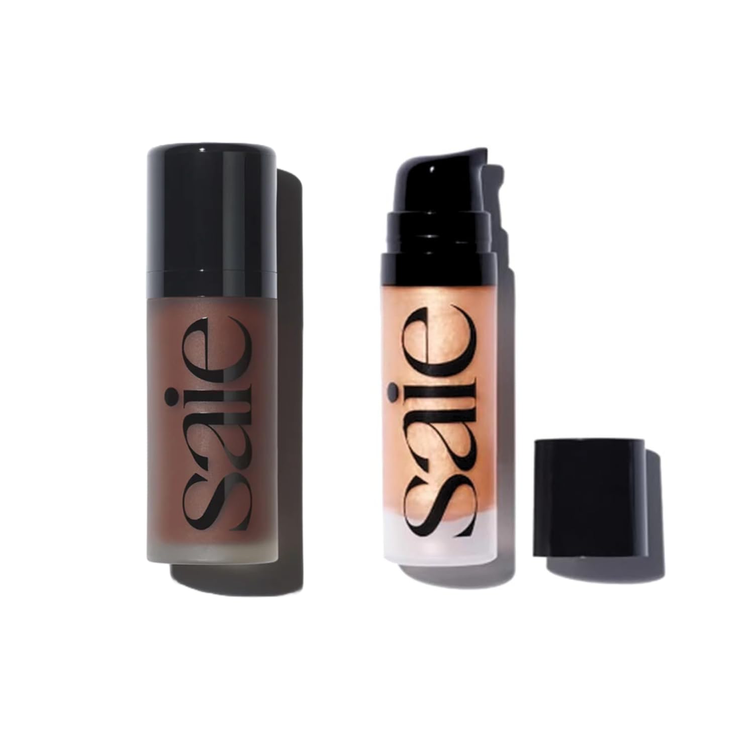 Saie Radiant Glow Duo - Dew Bronze Soft-Focus Liquid Bronzer in Sail (0.4 oz) & Mini Glowy Super Gel Lightweight Illuminator in Sunglow (0.5 oz), Hydrating Makeup Essentials for a Sun-Kissed Glow Saie buy supplements canada