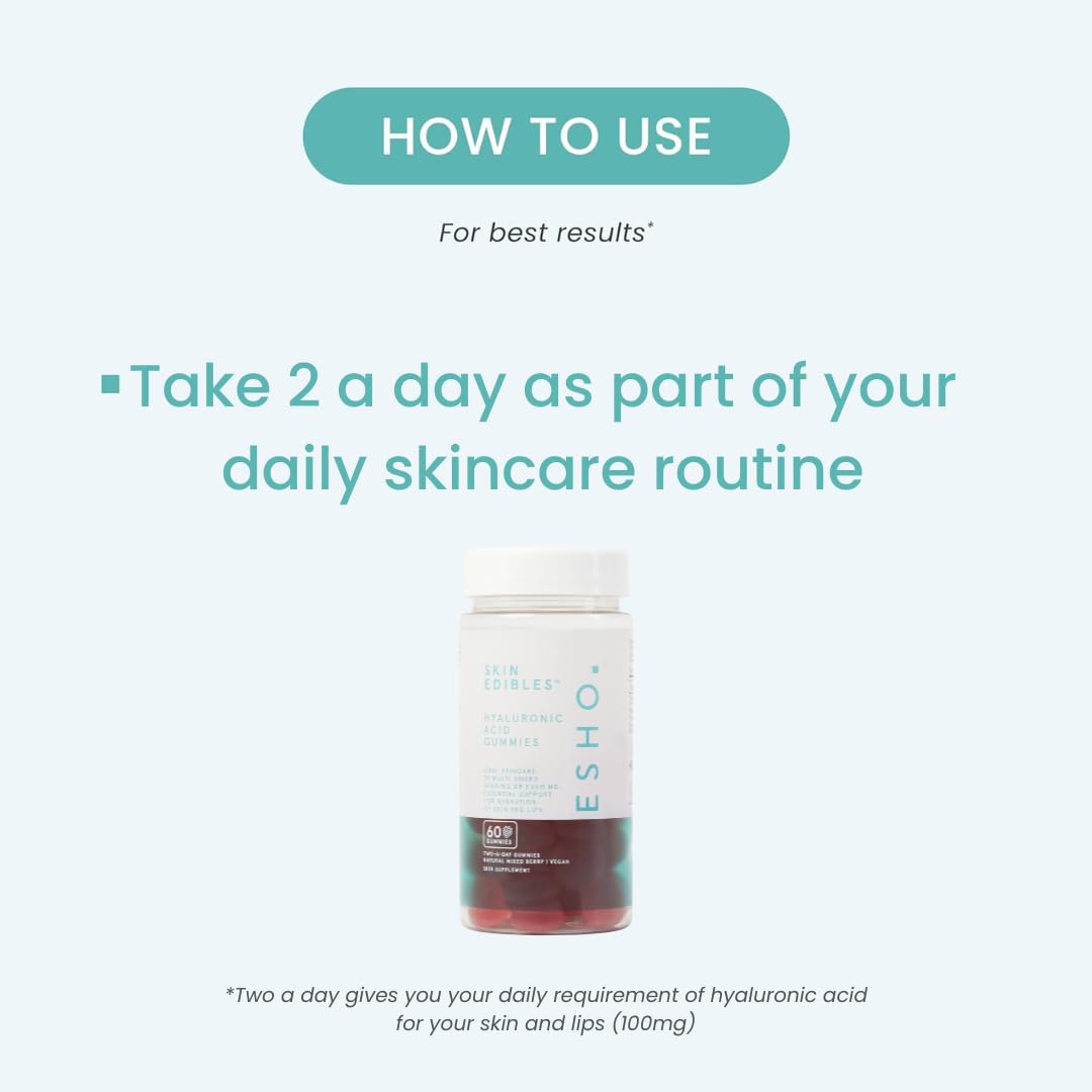 ESHO. Skin Edibles - Hyaluronic Acid-Infused Skin & Lip Care Gummies ESHO buy supplements canada