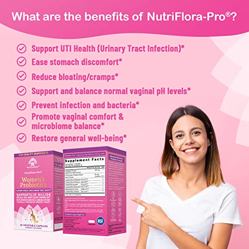 NutriCelebrity NutriFlora-Pro Probiotics for Women - Support Vaginal, Urinary Health (UTI) Nutricelebrity buy supplements canada