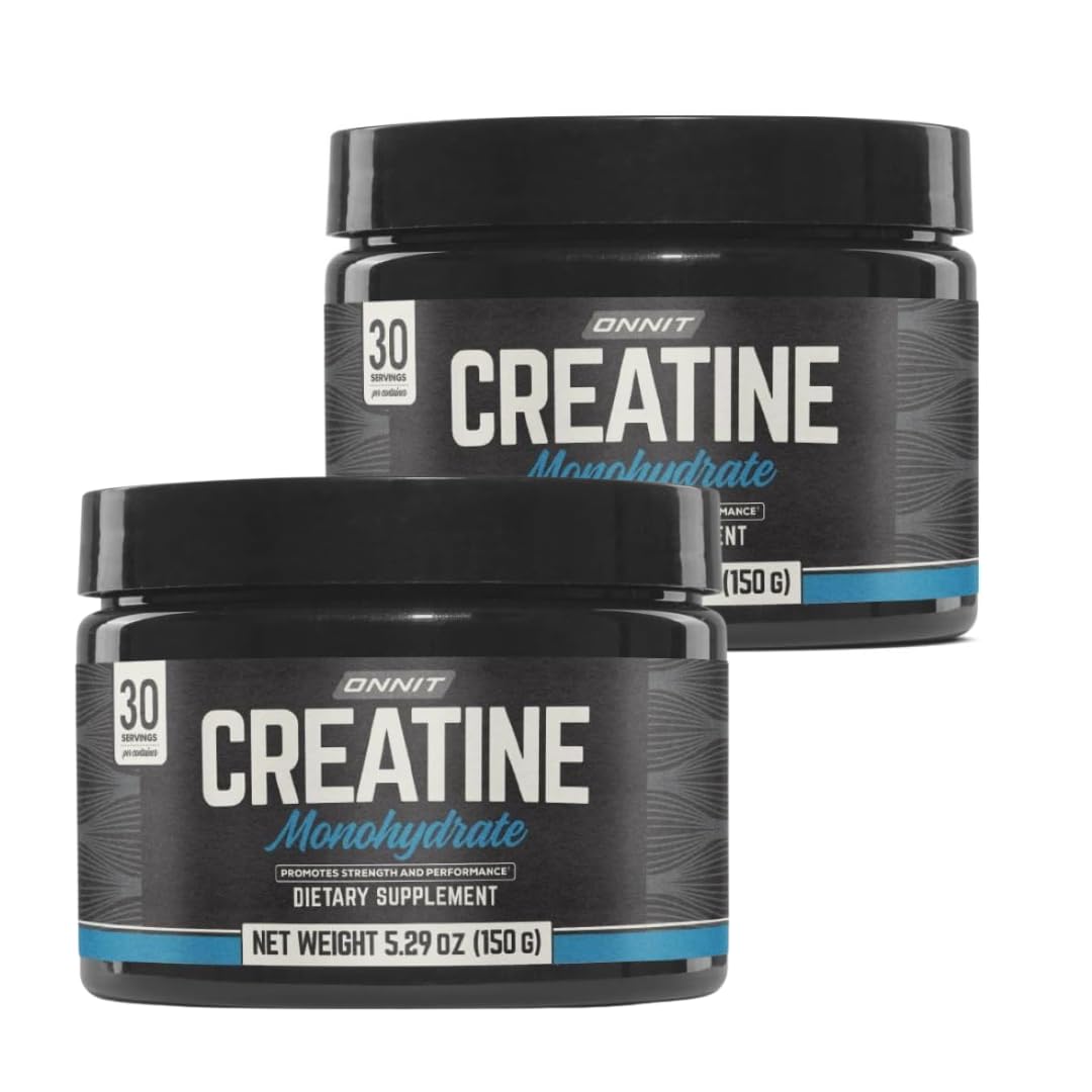 ONNIT Creatine Monohydrate Powder, IGEN™ Non-GMO Tested – 5g Premium Creatine for Muscle Strength, Power & Lean Mass, Supports Brain Health & Cellular Energy, Unflavored, 30 Servings, 5.29 oz 2-Pack ONNIT buy supplements canada