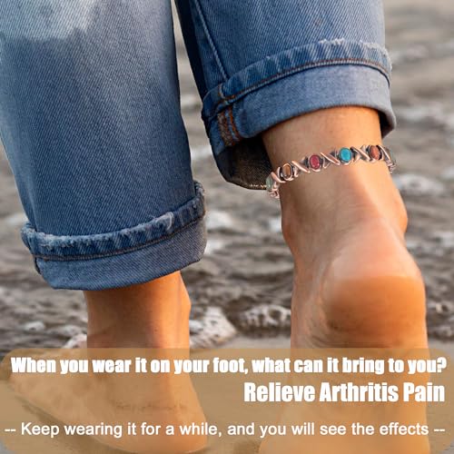 MagVIVACE Copper Anklet for Women for Arthritis and Joint, Magnetic Therapy Ankle Bracelet, Jewelry Gift MagVIVACE buy supplements canada