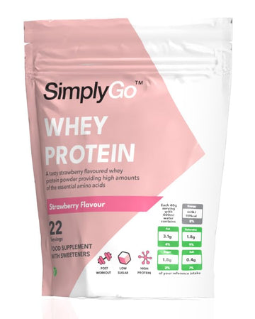 SimplyGo Whey Protein Powder | 900g | Simply Add 30g to Water, Juice or Shakes Simply Supplements buy supplements canada