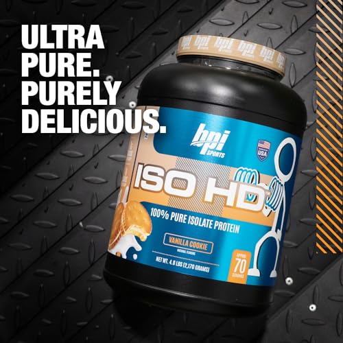 BPI Sports ISO HD Isolate Protein Vanilla Cookie, 76.8 oz - 69 Servings BPI Sports buy supplements canada