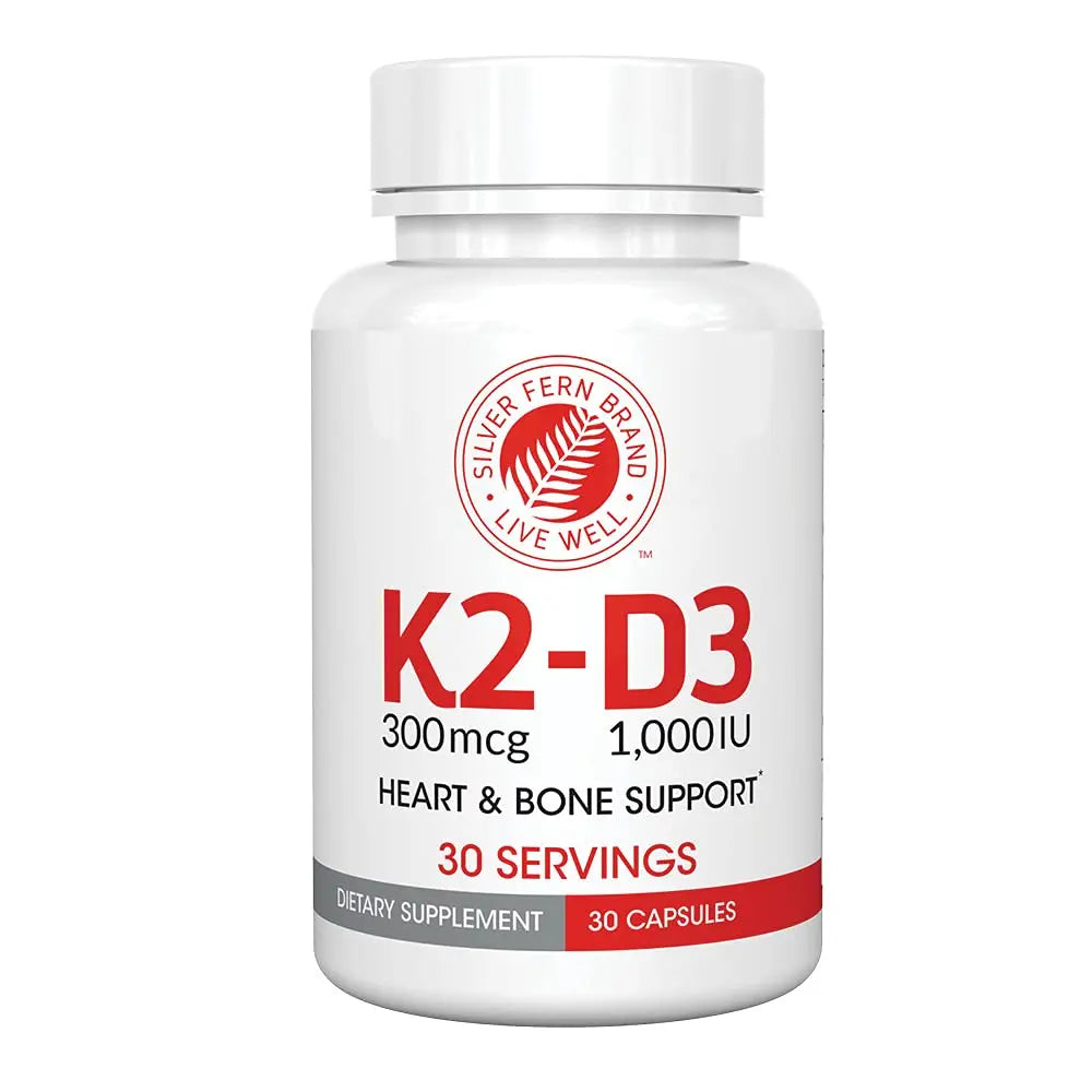Silver Fern Vitamin K2-D3 Supplement Brand - Natural, Non-Synthetic - K2-7 as Menaquinone-7 (MK-7) - D3 as cholecalciferol Silver Fern buy supplements canada