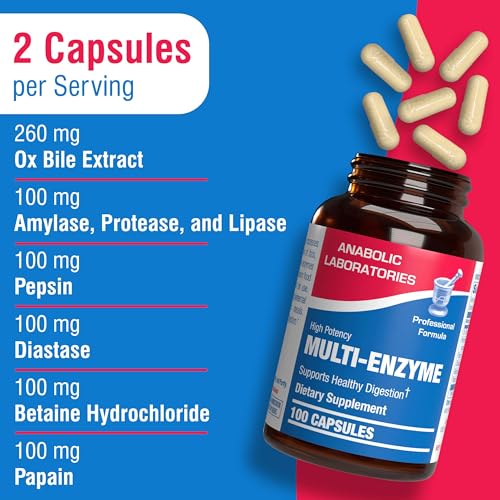 Anabolic Laboratories Multi Enzyme Nutritional Supplements - 100 Capsules of Digestive Anabolic Laboratories buy supplements canada