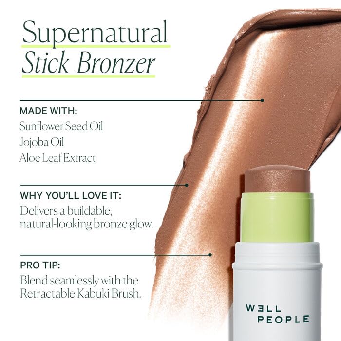 Well People Supernatural Stick Bronzer, Multi-use Hydrating Bronzer Stick For Glowing Skin, Hydrating Formula, Vegan & Cruelty-free, Golden Bronze Well People buy supplements canada