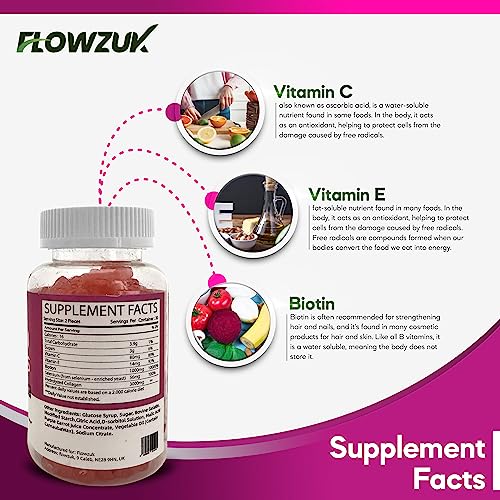 Collagen Gummies High Strength with Biotin Vitamin C & E | Flowzuk | Anti Aging, Hair Growth FLOWZUK buy supplements canada