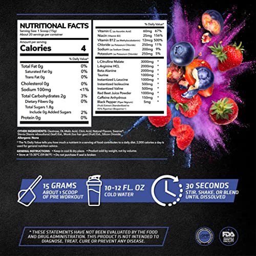 PrimeGENIX Pre-Workout+ Berry Blast Flavor | Max Performance | Boost Energy PrimeGENIX buy supplements canada