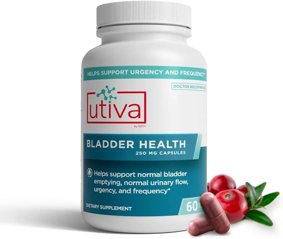 Szio+ Utiva Bladder Health - Control Supplement for Overactive Bladder and Lower Urinary Tract Health - Clinically Proven to Reduce Frequency and Urgency - 60 Capsules Szio+ buy supplements canada