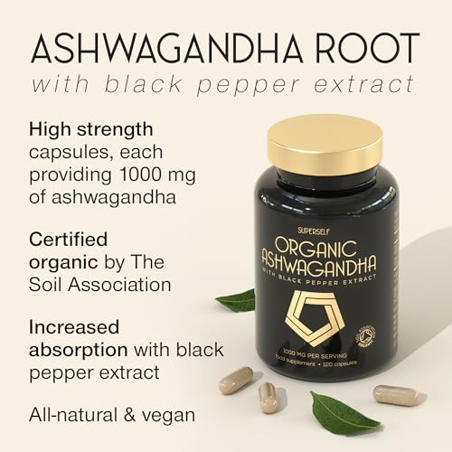 Organic Ashwagandha High Strength - 1000mg Ashwagandha Capsules - Pure Ashwagand SuperSelf buy supplements canada