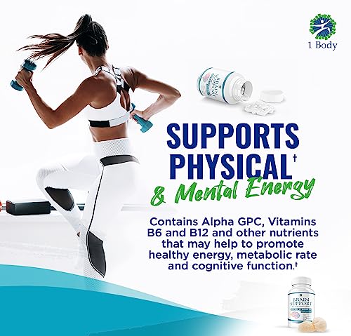 1 Body Brain Support: Twin Pack - 90 Capsules Each - Alpha GPC 1 Body buy supplements canada