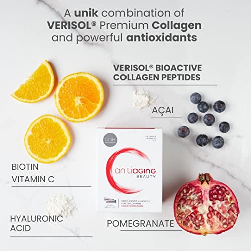 Unik Antiaging Beauty | Hydrolysed Collagen VERISOL (5 Clinical Studies) with Hyaluronic Acid UN 1K HEALTH & NUTRITION buy supplements canada