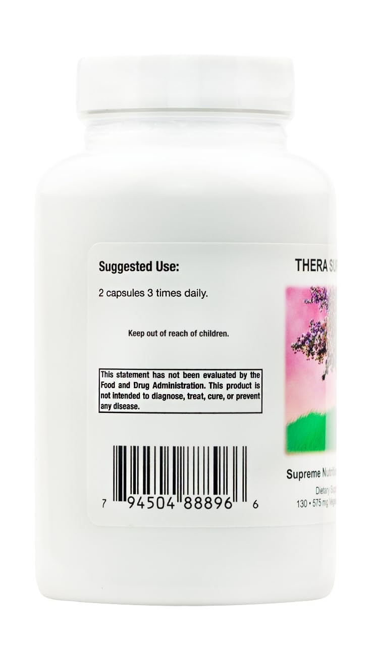 Supreme Nutrition Thera Supreme, 130 Pure Herbal Combination Vegetarian Capsules Supreme Nutrition Products buy supplements canada