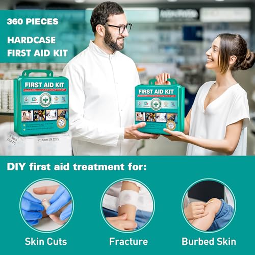 General Medi 360 Pieces Hardcase First Aid Kit - Comprehensive Large First Aid Box General Medi buy supplements canada