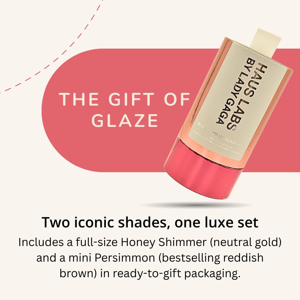 Haus Labs PHD Hybrid Innovation Plumping Lip Glaze Duo - Honey Shimmer Full Size & Persimmon Mini Haus Laboratories buy supplements canada