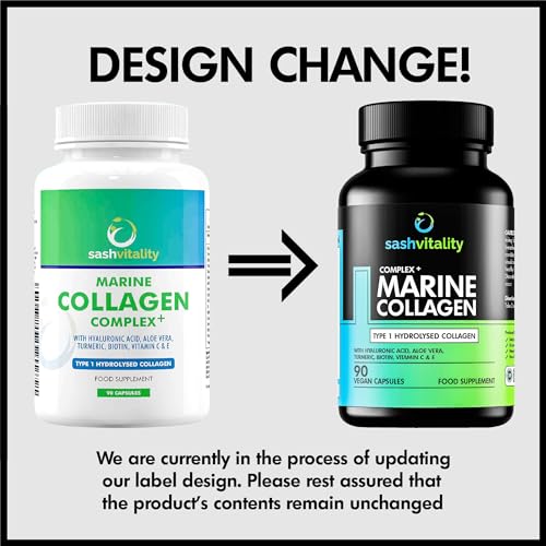 Marine Collagen Supplements - 90 Capsules with Vitamin C, Vitamin E, Hyaluronic Acid, Aloe Vera, Turmeric SASH Vitality buy supplements canada