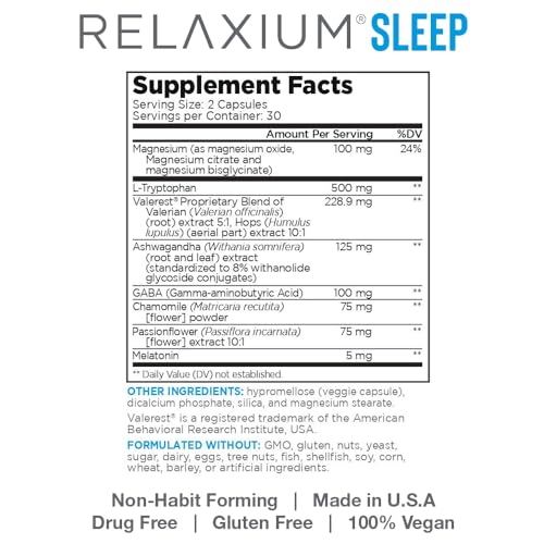 Relaxium Sleep Aid, 30-Day Supply, Dietary Supplement, Better Sleep, Magnesium Relaxium buy supplements canada