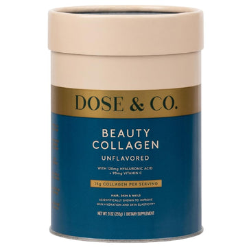 Dose & Co Beauty Collagen with Hyaluronic Acid and Vitamin C, Unflavoured - 255g Powder Supplement DOSE & CO buy supplements canada