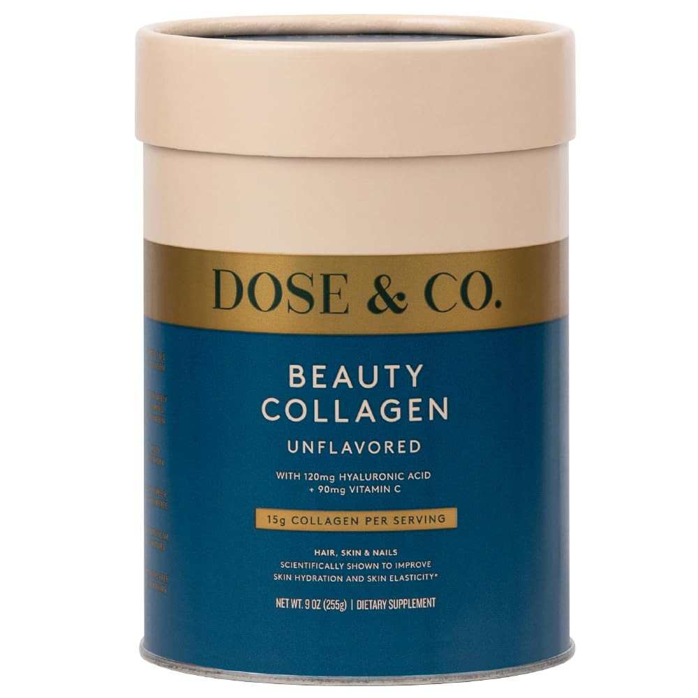 Dose & Co Beauty Collagen with Hyaluronic Acid and Vitamin C, Unflavoured - 255g Powder Supplement DOSE & CO buy supplements canada