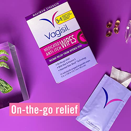Vagisil Anti-Itch Medicated Feminine Intimate Wipes for Women, Maximum Strength, Gynecologist Tested Vagisil buy supplements canada