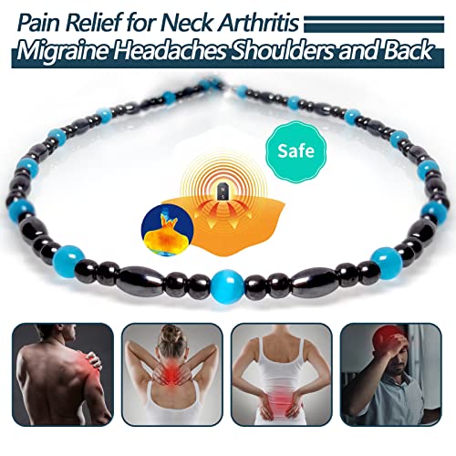 Magnetic Therapy Necklace Hematite Necklace Black Obsidian Aquamarine Magnetic Necklace Hion buy supplements canada