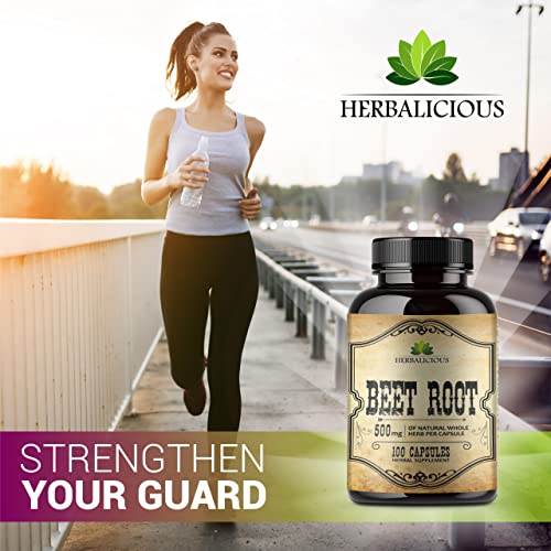 HERBALICIOUS Beet Root Capsules - Herbal Supplement for Athletic Performance HERBALICIOUS buy supplements canada