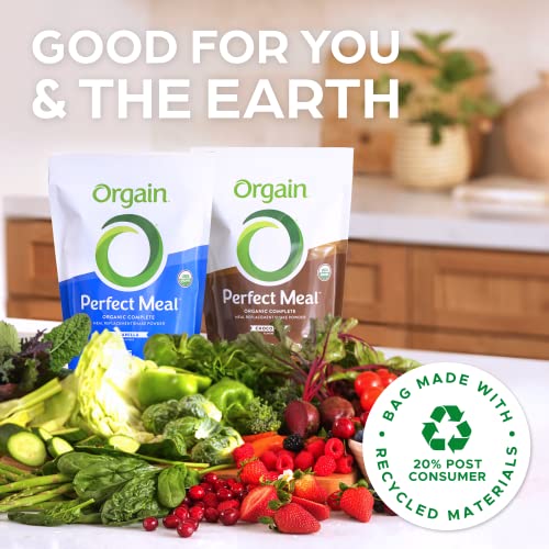 Orgain Organic Perfect Meal Replacement Protein Powder, Chocolate - 25g Plant Based Orgain buy supplements canada