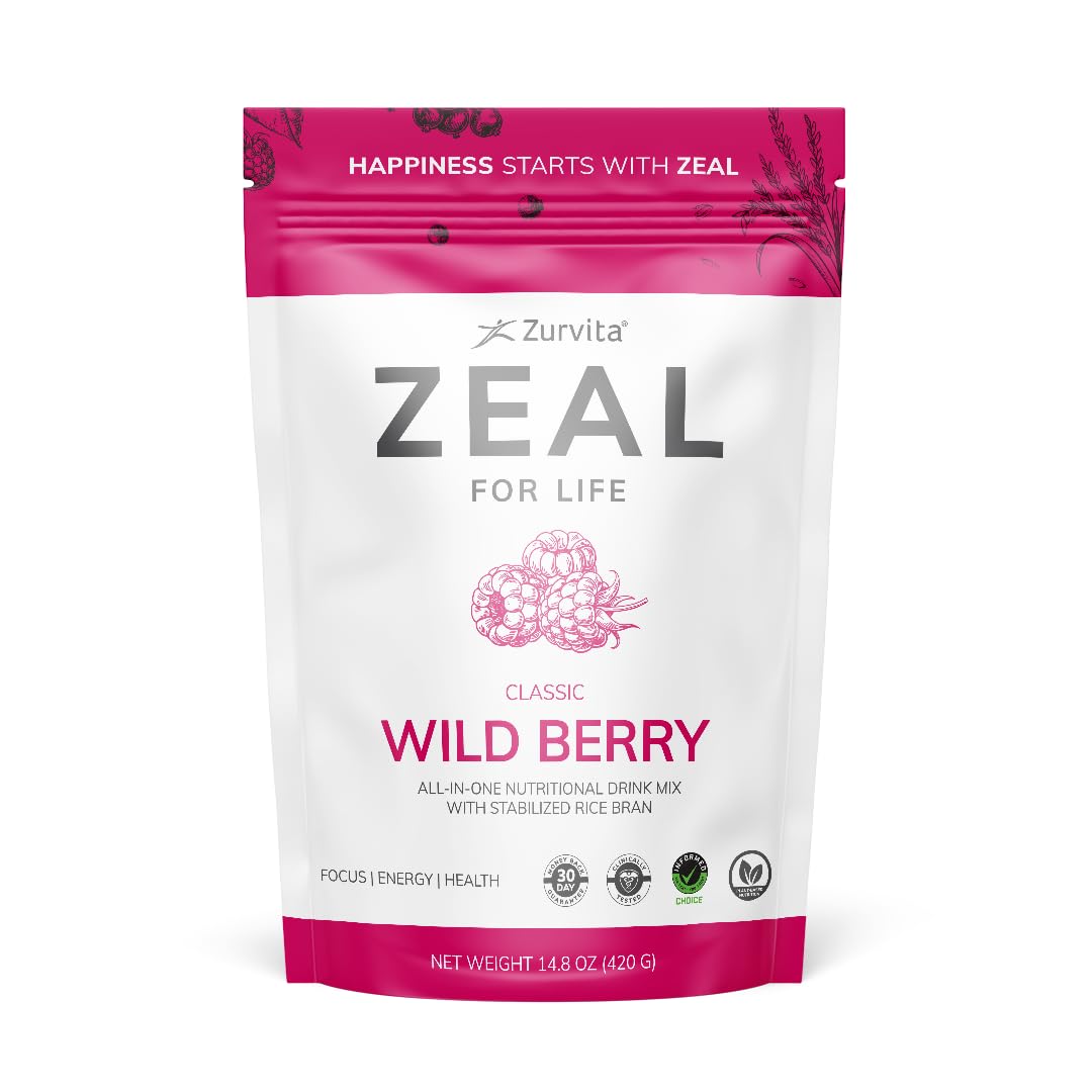 Zurvita - Zeal for Life 30-Day Wellness Bag - Wild Berry (Classic) - Nutritional Supplement for Vitality, Immunity, and Wellness - 420 Grams Zurvita buy supplements canada