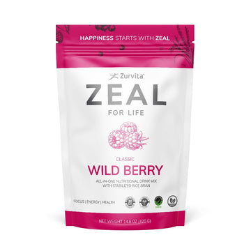 Zurvita - Zeal for Life 30-Day Wellness Bag - Wild Berry (Classic) - Nutritional Supplement for Vitality, Immunity, and Wellness - 420 Grams Zurvita buy supplements canada