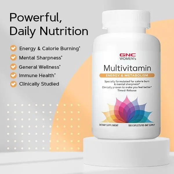 GNC Women’s Energy and Metabolism Multivitamin Caplets, Clinically Proven, Calorie Burn, Focus, 100mg Caffeine, Active Nutrition, Immune, Bone GNC buy supplements canada