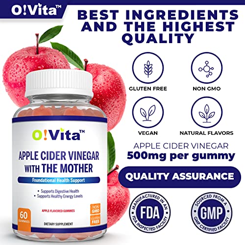 O!VITA Apple Cider Vinegar Gummies with The Mother, Gluten Free, Vegan, Made with Pomagranate O!VITA buy supplements canada