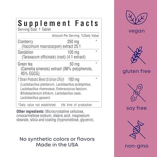 her own UTI, Helps Restore pH Balance, Supports Vaginal Flora and Balance, Promotes Urinary Health, 7 Strain Probiotic Blend, Shelf Stable, Gluten and Soy Free, Vegan, 30 Capsules, 30 Servings her own buy supplements canada
