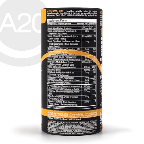 HCF A20 Microbead Brain Health Supplements for Adults for Memory, Focus, Calm, Mood, Alertness, Attention, Vision, Sleep, Immune System, 20 Premium Nootropic Nutrients Multivitamin & 7 Advances® Tech HCF buy supplements canada