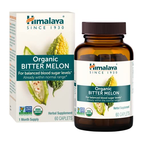 Himalaya Organic Bitter Melon for Glucose Metabolism, 660 mg, 60 Caplets, 1 Month Supply Himalaya buy supplements canada