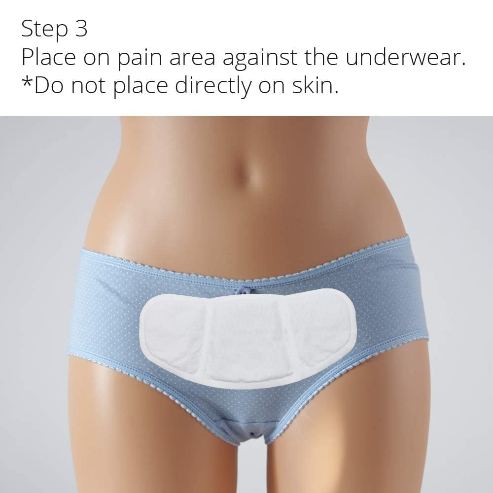 (5 Patches) CrampCareH PMS/Menstrual Cramps Relief Heat Patch with Wide Wings, FDA Registered CrampCareH buy supplements canada