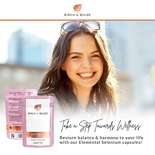 Selenium Supplements - Selenium Capsules for Hair, Skin, Nails & Cognitive Function BIRCH & WILDE buy supplements canada