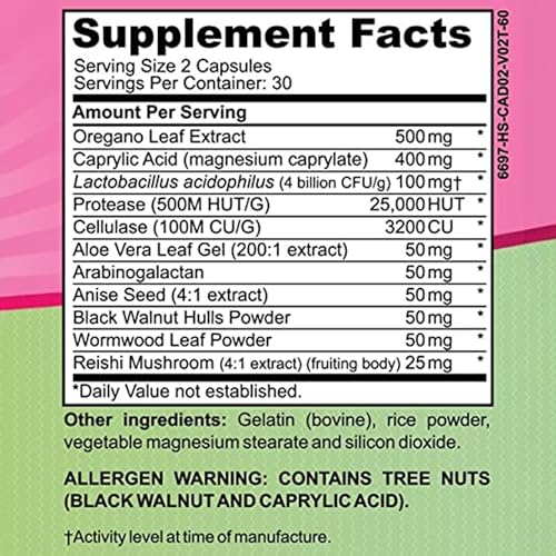 Cyrixs Health Candida Complex | Boost Your Immune System | All Natural Gut Cleanse with Herbs, Antifungals Cyrixs Health buy supplements canada