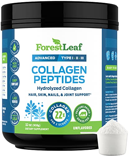 Collagen Peptides Powder Unflavored - Hydrolyzed Collagen Protein ForestLeaf buy supplements canada