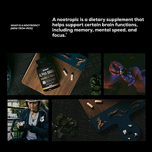 ONNIT Alpha Brain (60ct) - Over 1 Million Bottles Sold - Premium Nootropic Brain Supple ONNIT buy supplements canada