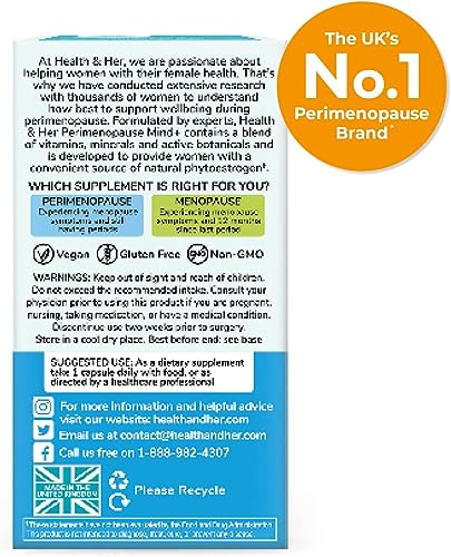 Health & Her Perimenopause Mind, Cognitive Function Support, Pre-Menopause Health and Her buy supplements canada