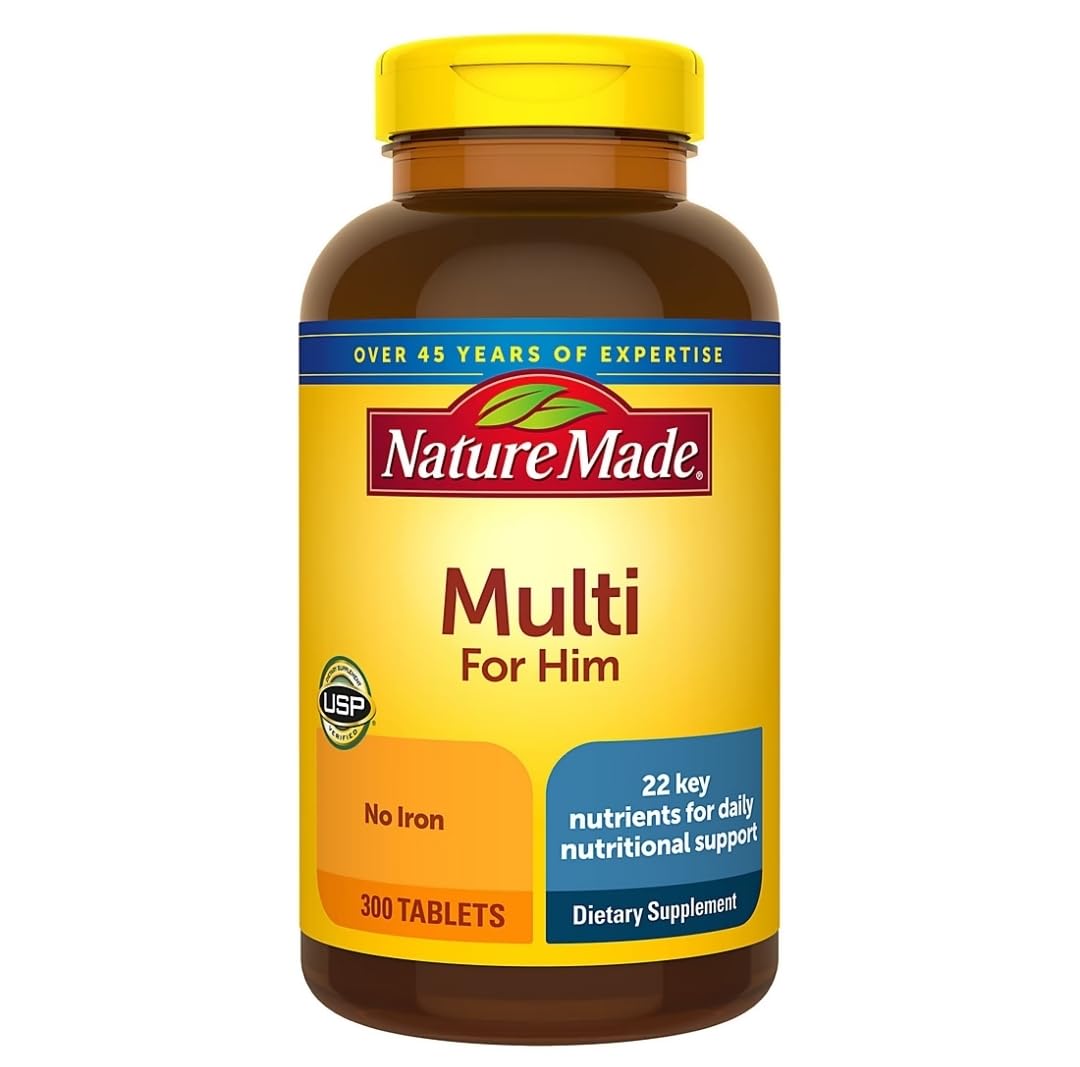 Nature Made Multivitamin For Him with No Iron, Mens Multivitamins for Daily Nutritional Support, Multivitamin for Men Nature Made buy supplements canada