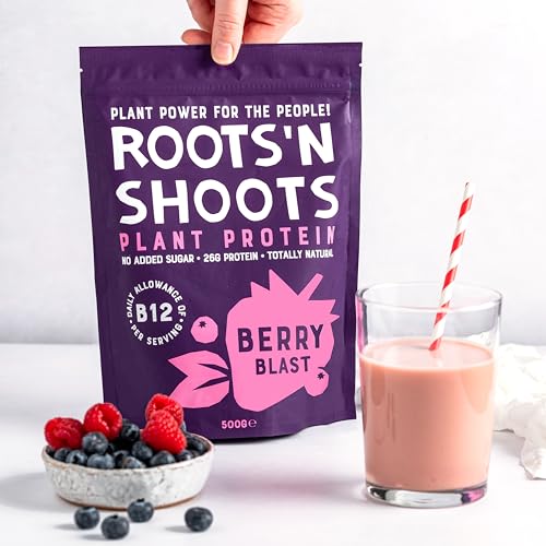 Roots 'n Shoots Vegan Protein, Shake, Berry Flavour, with Added B12, 26g Protein ROOTS 'N SHOOTS buy supplements canada