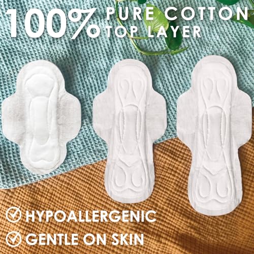 L. Pure Cotton Topsheet Pads for Women, Regular Absorbency, Ultra Thin Pads with Wings L. buy supplements canada