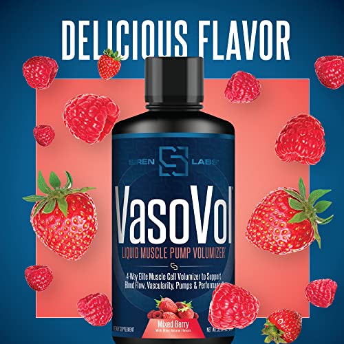 Siren Labs Vaso-VOL Liquid Muscle Pump Volumizer with Agmatine Sulfate - Pre Workout SIRENLABS buy supplements canada