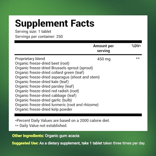 Dr. Berg's Greens Superfood Cruciferous Vegetable Tablets - Vegetable Supplements Dr. Berg Nutritionals buy supplements canada